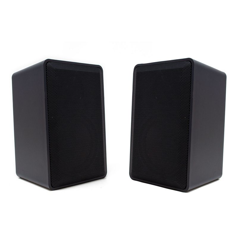 Legrand MS05OD-V1 Indoor-Outdoor Speakers (Pair) in Black with Included Mounting Brackets, 1 of 6
