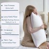 King Size Pillow Set of 2, Breathable Hotel Collection, Medium Soft Down Alternative Microfiber Filled, 20x36 Inches - 4 of 4