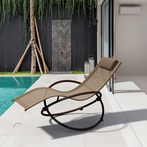 Hyleory Outdoor Portable & Foldable Rocking Chair with Detachable Headrest - 1 of 4