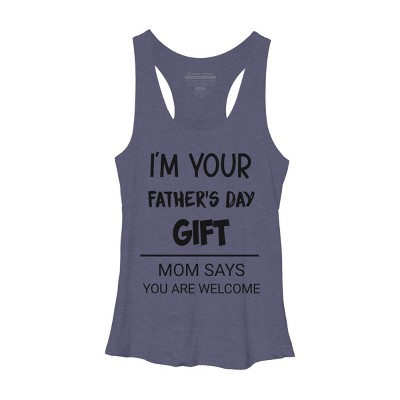 Women's Design By Humans I'm Your Father's Day Gift Black Text By sukhendu12 Racerback Tank Top