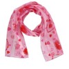 CTM Women's Valentine's Day Heart Print Holiday Lightweight Scarf - 4 of 4