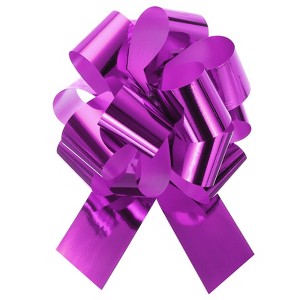 Unique Bargains Metallic Large Pull Bow Gift Wrapping Ribbon for Wedding 10 Pcs - 1 of 4