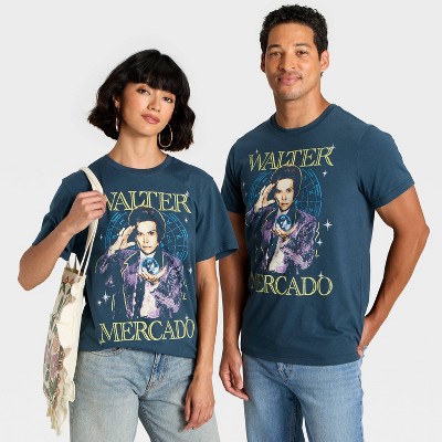 Latino Heritage Month Adult Graphic Walter Mercado Short Sleeve T-Shirt - Navy Blue