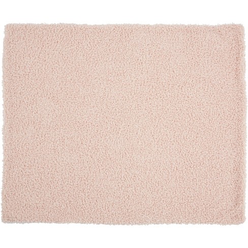 Mina Victory Curly Faux Fur Rose Throw Blanket - 50" x 60" - image 1 of 4