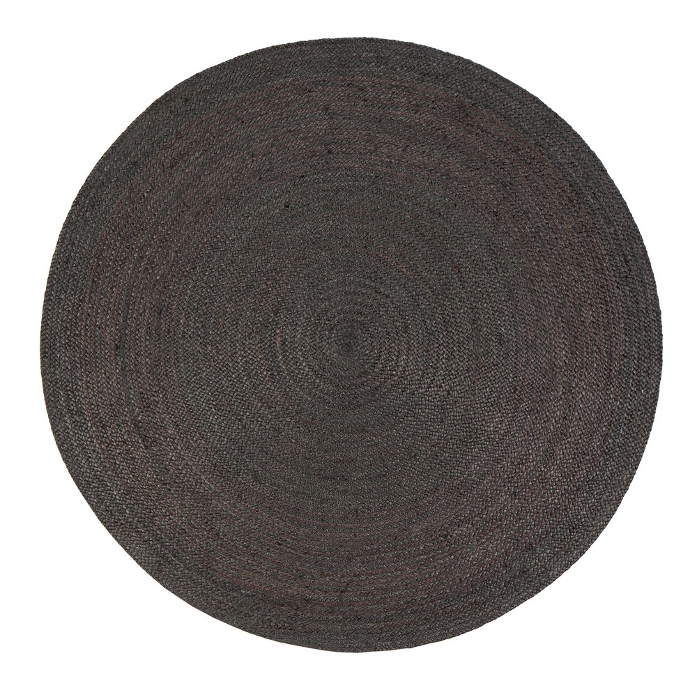 6 Round Solid Area Rug Gray, Anji Mountain Rugs