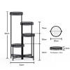Artloge 3/4 Tier Heavy Duty Iron Plant Stand Folding Flower Pot Display Holder Vintage Corner Metal Rack with Round Tray for Home Indoor Outdoor Decor - 3 of 4