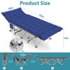 SKONYON 2 Pack Folding Camping Cot with 2.5" Mattress, 330 lb Capacity, Portable Bed & Carry Bag - 2 of 4