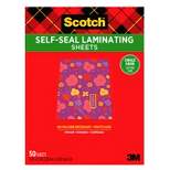 Scotch Single-Sided Laminating Sheet, 9 x 12 Inches, Clear, pk of 50