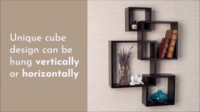 
25.5" x 17.75" Intersecting Cube Wall Shelf - Danya B., 2 of 12, play video