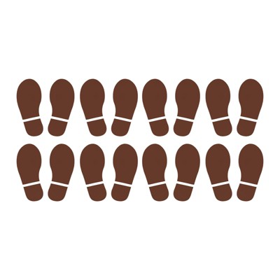 Unique Bargains Home Classroom Floor Stairs Decal PVC Footprint Sticker 8 Pairs