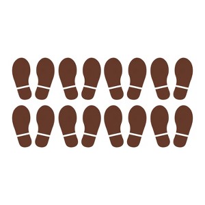 Unique Bargains Home Classroom Floor Stairs Decal PVC Footprint Sticker 8 Pairs - 1 of 4