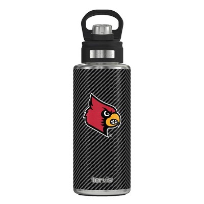 NCAA Louisville Cardinals 32oz Carbon Fiber Stainless Steel Water Bottle