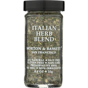 Morton & Bassett Italian Herb Blend, Salt Free, Non GMO, 0.8 Ounces (Pack Of 3) - 1 of 2
