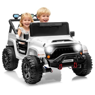 24V Ride on Toys for Kids, 2 Seater Electric Ride on Car with Remote Control, 4 Powerful Motors 4WD/2WD 3 Speeds LED Lights Bluetooth