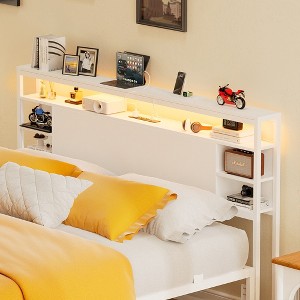 Besiost Headboards with Power Outlets and Storage Space - 1 of 4