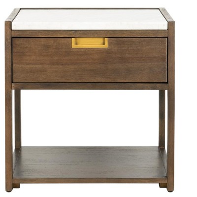 Adeline 1 Drawer Nightstand - SFV7202 - Dark Chocolate - Safavieh Couture