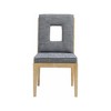 Meridian Furniture,Gwendolyn Linen Textured Fabric Dining Side Chair, Set of 2 - 3 of 4