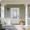 36 x 80 Smooth Fiberglass Entry Door with Brickmould,3/4 View Frosted Glass - Classic Style for Home's Front Entrance - 2 of 4