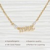 Benevolence LA 14K Gold Plated Mrs Necklace with Pave Stones - 4 of 4