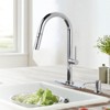 WOWOW 15.3 in. Single Handle Pull Down Sprayer Kitchen Faucet with Soap Dispenser and 360° Spout Swivel - 2 of 4