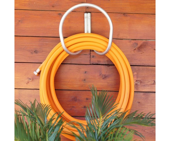 Yard Butler Hhrp-4 Heavy Duty Rust Proof Steel Wall ed Garden Hose Hanger