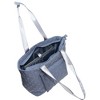 Ellen Tracy 20 Inch Basket Weave Quilted Nylon Large Travel Workbook Tote Bag - 3 of 4