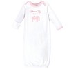 Touched by Nature Baby Girl Organic Cotton Long-Sleeve Gowns 3pk, Elephant, 0-6 Months - 4 of 4