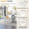 5-Piece Retro Functional Dining Set, 1 Extendable Table with a 16-inch Leaf and 4 Upholstered Chairs for Dining Room and Kitchen - 2 of 4