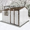 NicBex 10ftx8ft Outdoor Garden Shed Large Metal Storage Sheds with Hinged Door and Window for All Your Garden Needs, White - 4 of 4