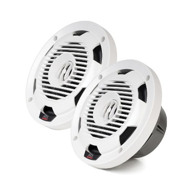  MTX WET77-W Wet Series 75 Watt RMS 4 Ohm Coaxial Marine Boat ATV UTV Speaker Pair w/ Weather Resistant Polypropylene Cones & ASA Plastic Grille, White 