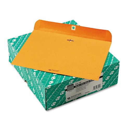  STP22290  Staples - Enveloppes kraft pour catalogue avec  fermeture QuickStrip, 9 x 12 po, 24 lb, brun, boîte de 100