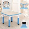 Kids Table and Chairs Set, Graffiti Desktop Plastic Children Art Table with Seat, Height Adjustable Toddler Table and Chair Set for Kids Ages 3-10 - 3 of 4