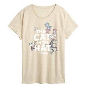 Women's - Dr. Seuss - Cat In Hat Tonal Short Sleeve Graphic T-Shirt - 1 of 4