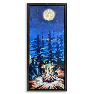 Stupell Industries Wildlife Camper Animls & Bonfire, 11" x 25" - 1 of 4