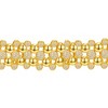 Guili 14K Yellow Gold Plated French Pave Medallion Mesh Link Bracelet with Cubic Zirconia -Sparkling Jewelry for Special Occasions or Daily Wear - 2 of 3