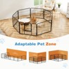 Akoasm 32 Inch 8 Panels Dog Playpen & Fence with Gate & Door For Small Pets-Black - 3 of 4