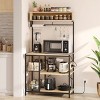 Bestier 65" Bakers Rack with Power Outlets, 5-Tier Kitchen Storage Shelves, Microwave Stand with 2 Wire Basket & 10 Hooks - 2 of 4