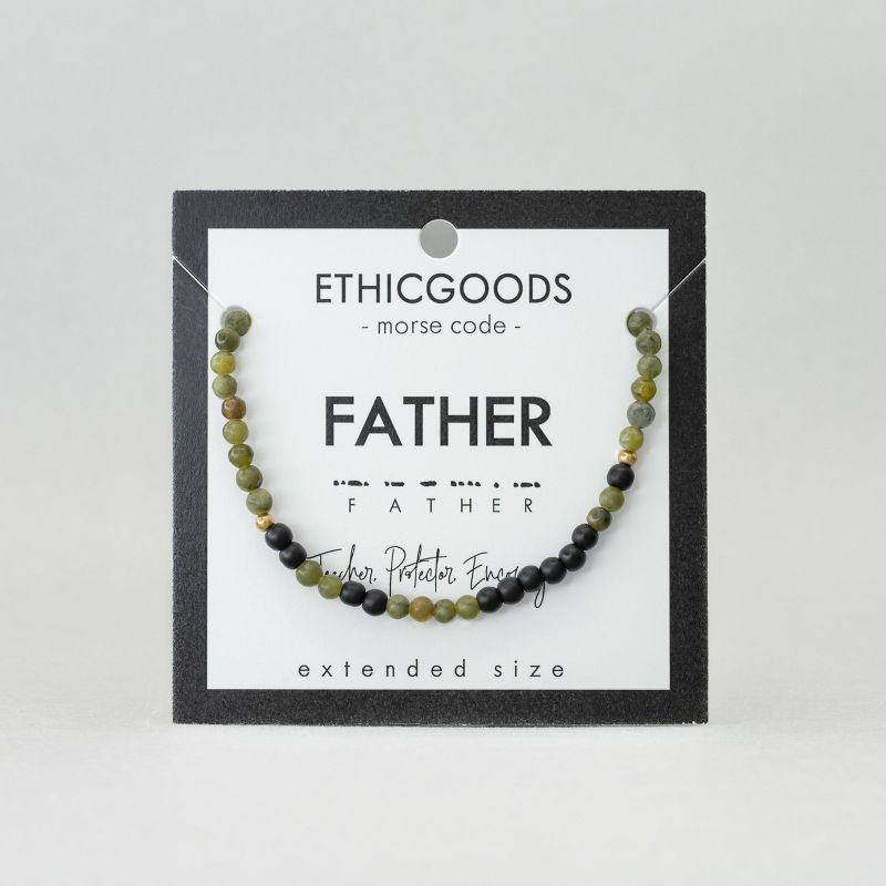 ETHIC GOODS Mens 4mm Morse Code Bracelet Extended [FATHER], 3 of 6
