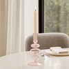 Glass Taper Candle Holder - Modern Decorative Candlestick for Home, Office, Bedroom & Living Room - Elegant Tall Contemporary Accent Decor - 2 of 4