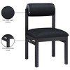 Meridian Furniture,Roundhill Vegan Leather Upholstered Dining Chair, Set of 2 - 3 of 4