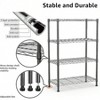 1000 lbs Heavy Duty Steel Storage Shelving 4 - Tier Black Wire Rack Home Kitchen Office Utility Organizer 13x 23.6x 53.4 Inch - 4 of 4