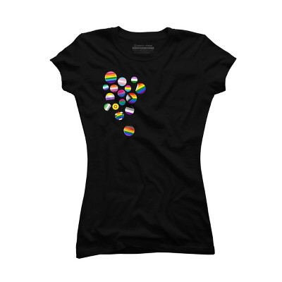 Adult Design By Humans Rainbow LBGTQIA+ Pride Badges By Roadhouse T-Shirt