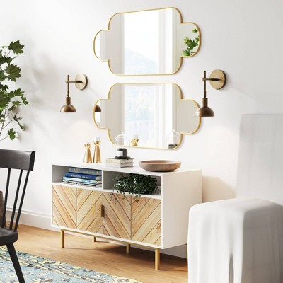 Tamlin Brass Gold Dimmable Wall Sconce Set of 2