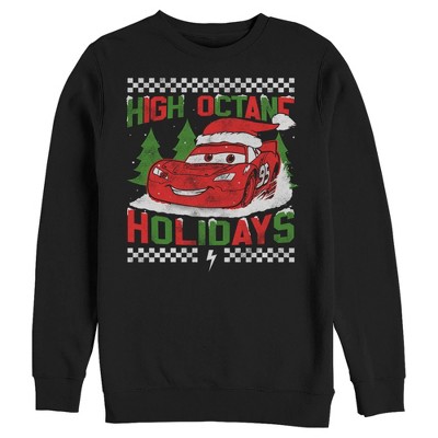 Men s Cars Lightning Mcqueen High Octane Holidays Sweatshirt Black X Large Target