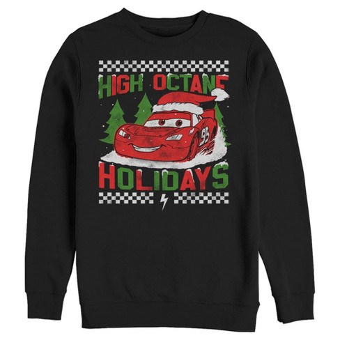 Men's Cars Lightning McQueen High Octane Holidays Sweatshirt - Black - X  Large