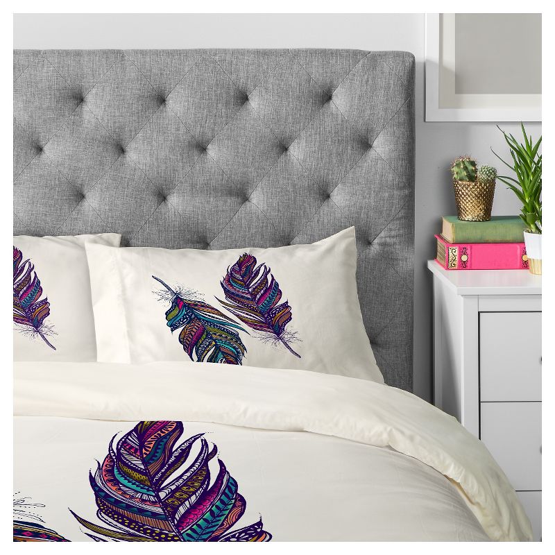 Stephanie Corfee Festival Feathers Pillow Sham Standard Purple - Deny Designs, 3 of 6