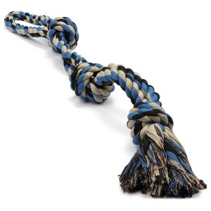 Pacific Pups Products - 23" Rope Dog Toy - L - 3 Knot Dog Tug Toy for Large Dogs. - 1 of 4