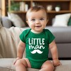 The Juniper Shop Little Man Mustache Baby Short Sleeve Bodysuit - 18M - Kelly - 2 of 4