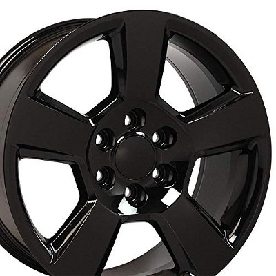 OE Wheels CV76 20 Inch Rim Fits Tahoe Style 6x139.7 20x9 Gloss Black - Hollander 5652 (1)