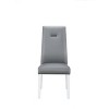 HomeRoots Set of Two Gray And White Upholstered Faux Leather Dining Side Chairs - 4 of 4